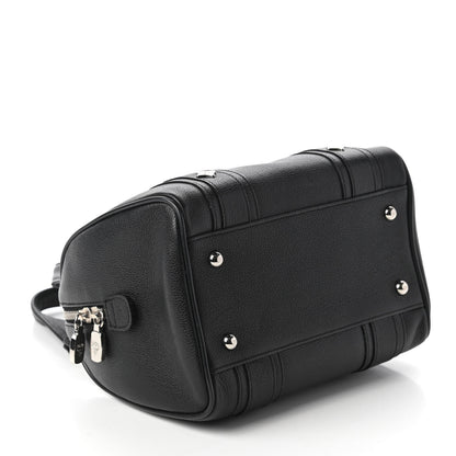 MCM Grained Calfskin Studded Boston Bag Black 4 of 9