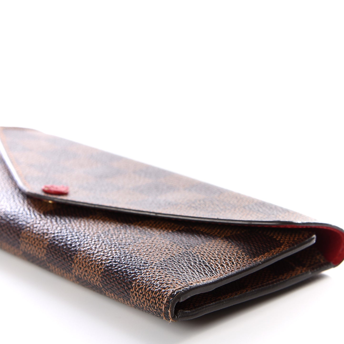 Damier Ebene Josephine Wallet Red