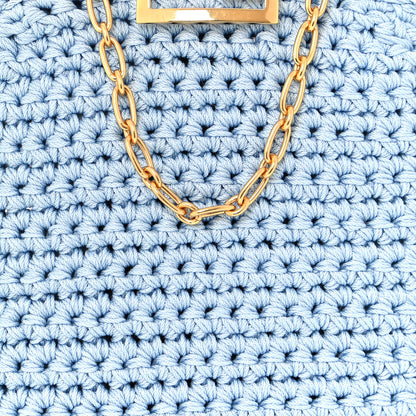 Fendi Fabric Crochet Baguette Phone Bag Azzurro Sky 8 of 12