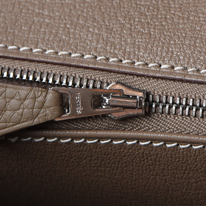 Hermes Taurillon Clemence Birkin 30 Etoupe 28 of 34