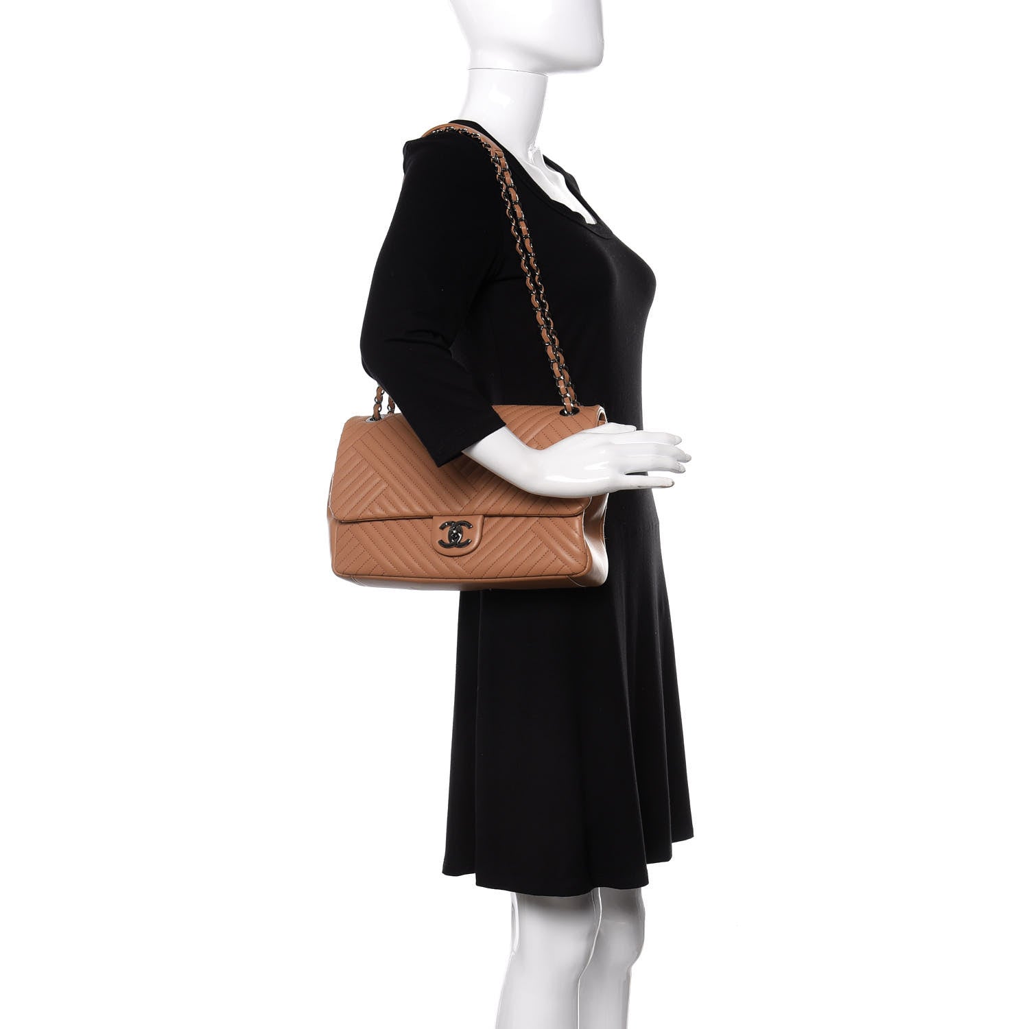 Chanel Lambskin Quilted Large CC Crossing Flap Camel 2 of 10
