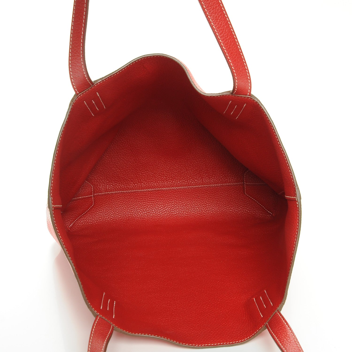 Hermes Taurillon Clemence Double Sens 36 Reversible Tote Peony Sanguine 7 of 17