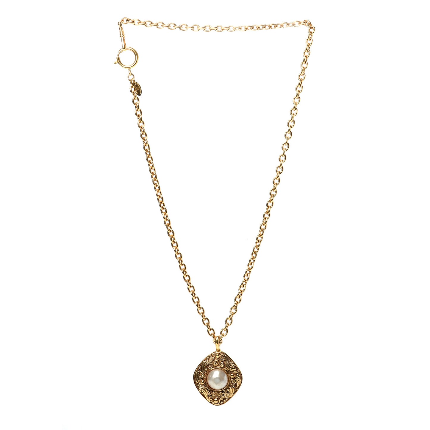 Pearl Pendant Necklace Gold