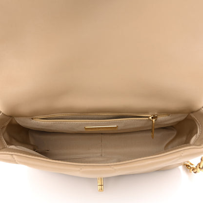 Chanel Lambskin Quilted Medium Chanel 19 Flap Dark Beige 5 of 11