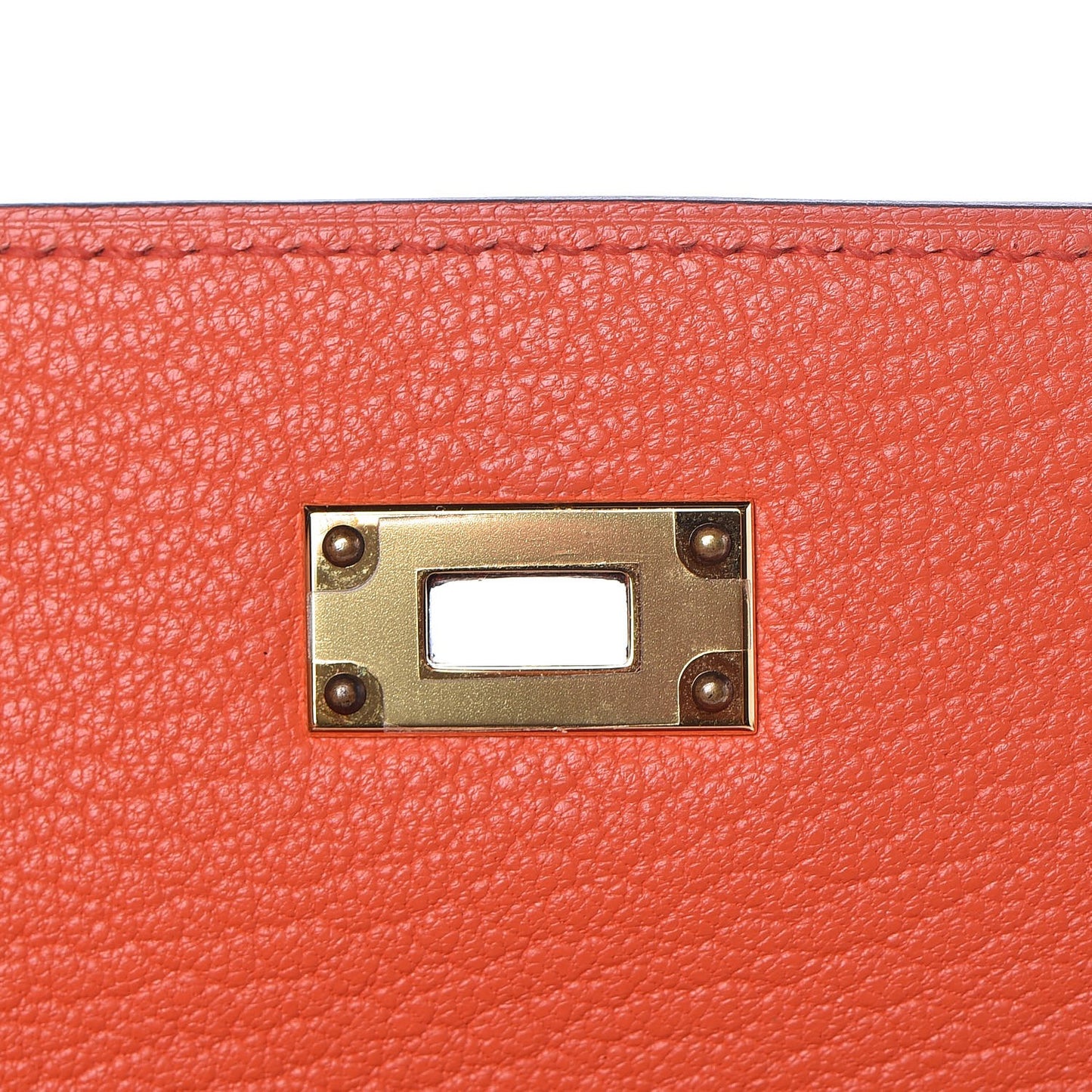 Chevre Mysore Kelly Longue Wallet Orange Poppy