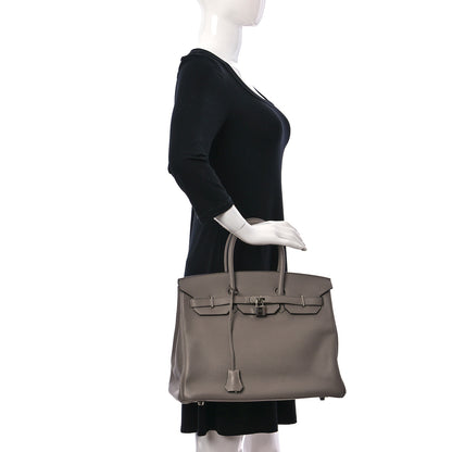 Hermes Taurillon Novillo Birkin 35 Gris Asphalte 2 of 12