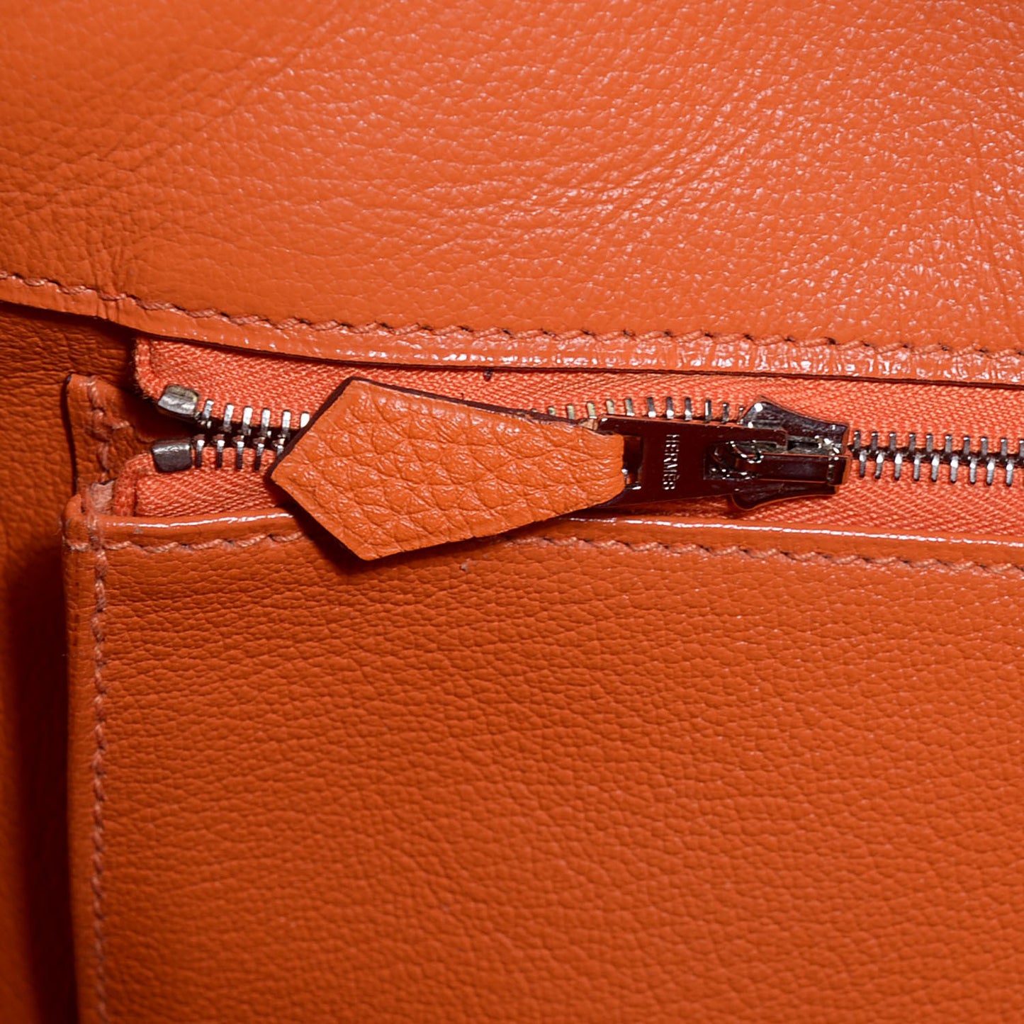 Taurillon Clemence Birkin 40 Orange