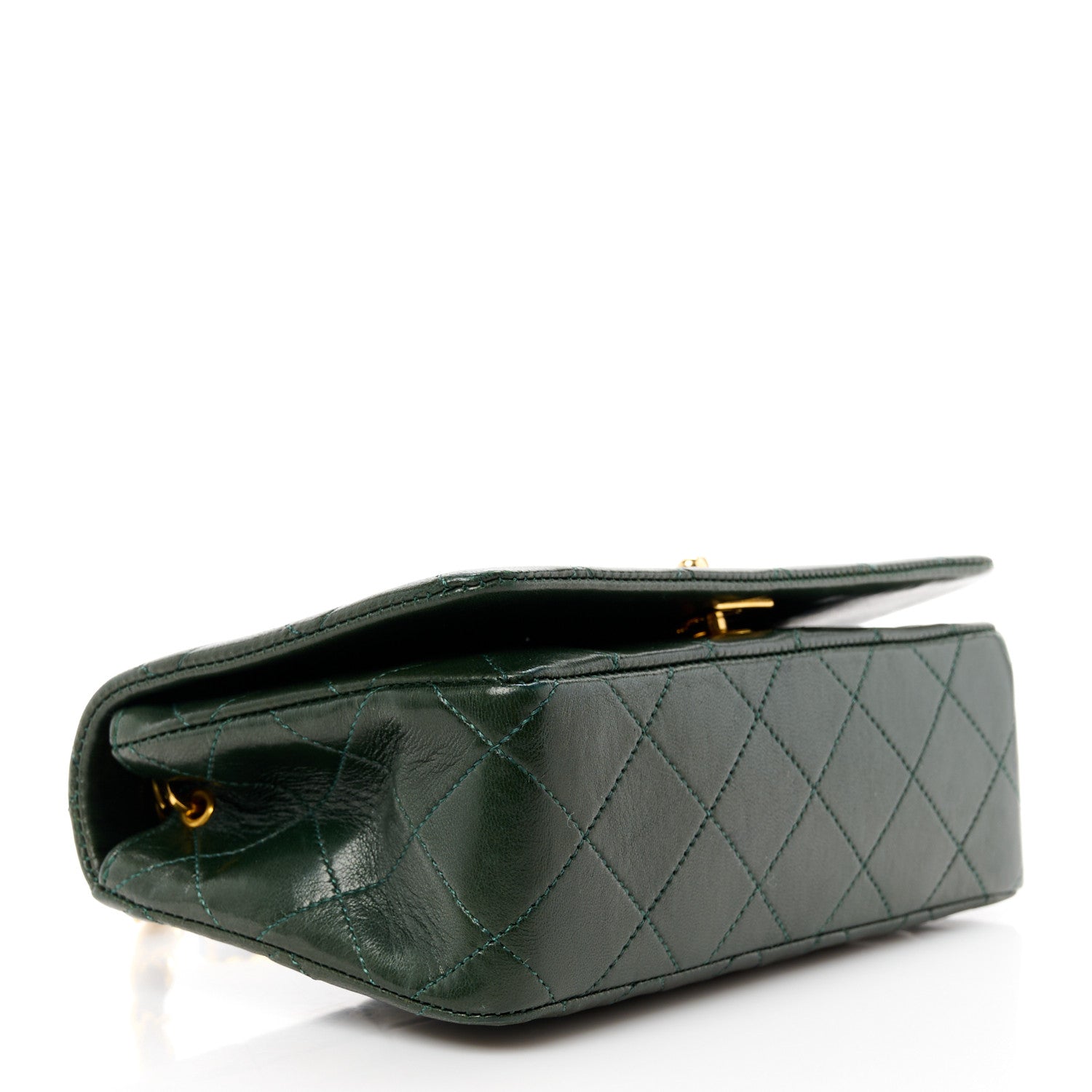 Chanel Lambskin Quilted Small Single Flap Green 4 of 11