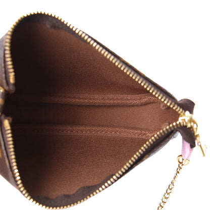 Louis Vuitton Monogram 2016 Christmas Animation Mini Pochette Accessories Rose Ballerine 5 of 7
