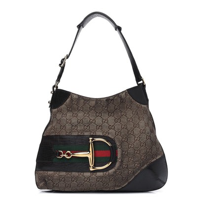 Gucci Monogram Hasler Hobo Dark Brown 1 of 8
