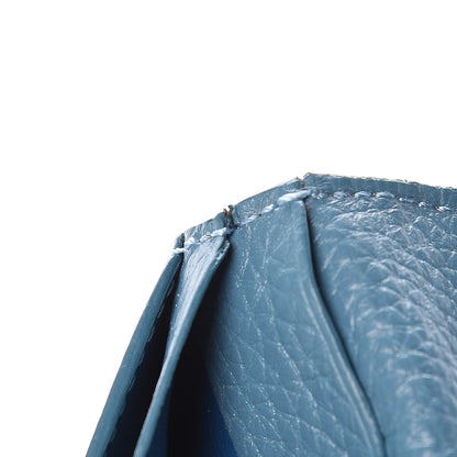 Hermes Taurillon Clemence Bearn Wallet Blue Jean 11 of 12