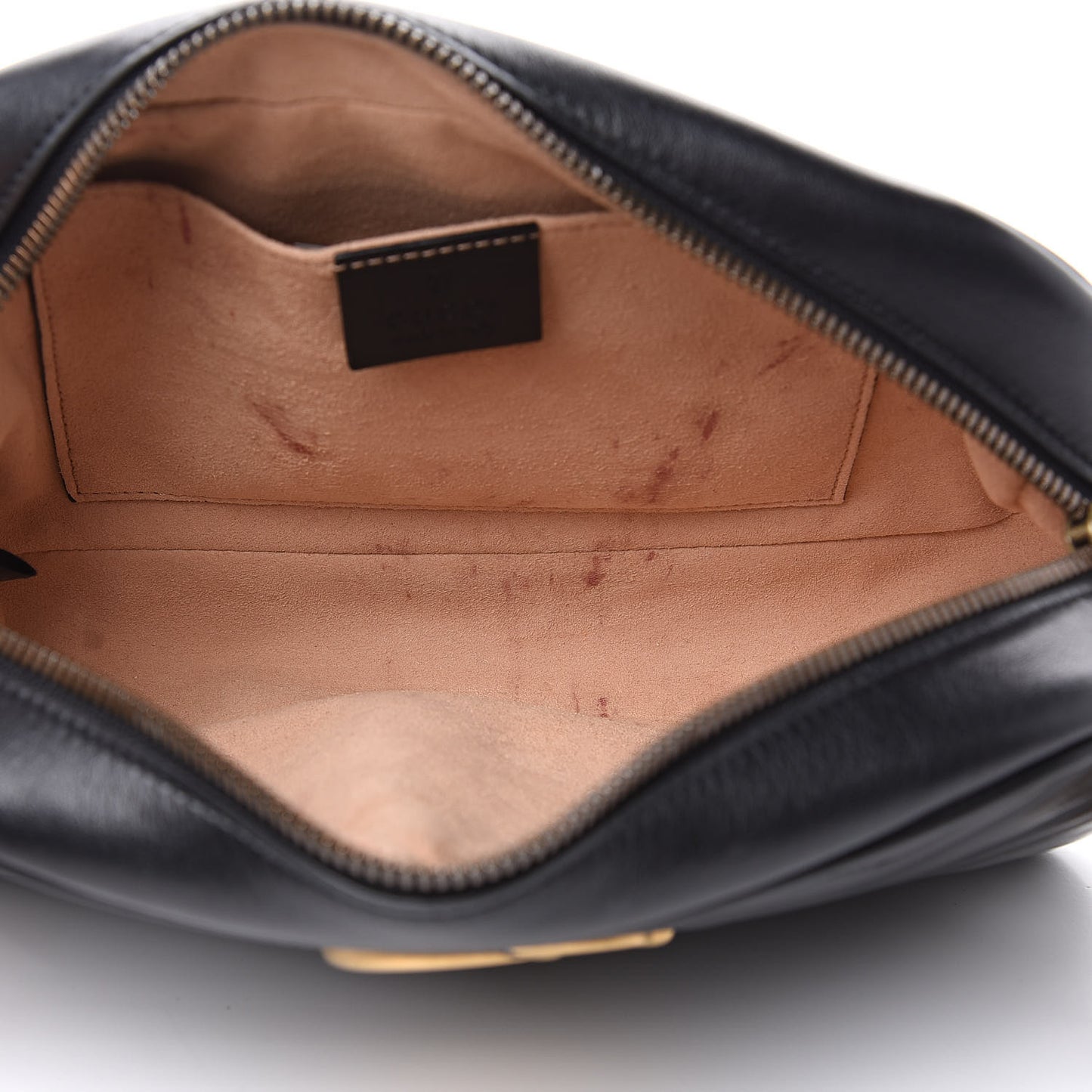 Calfskin Matelasse Small GG Marmont Chain Shoulder Bag Black