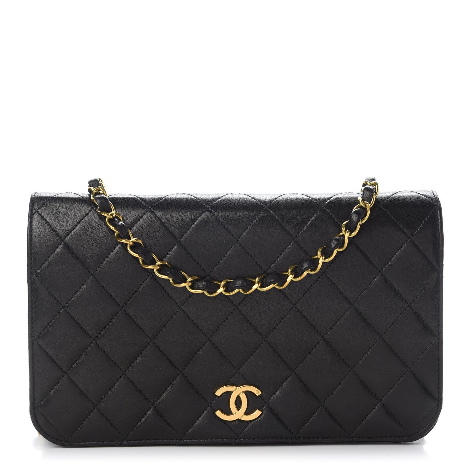 Chanel Lambskin Quilted Small Single Flap Black 1 of 11