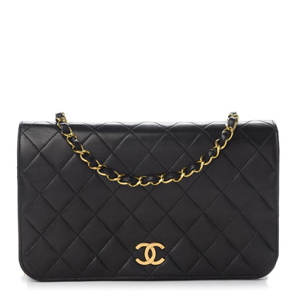 Chanel Lambskin Quilted Small Single Flap Black 1 of 11