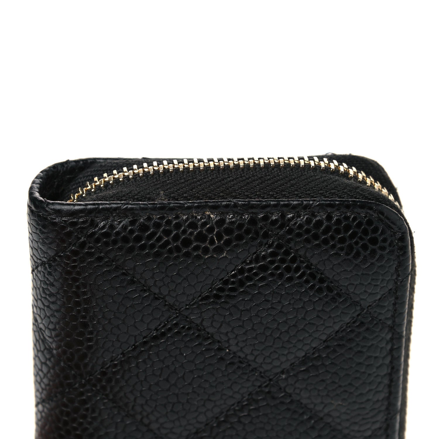 Chanel Caviar Quilted Zip Coin Purse Black 11 of 12