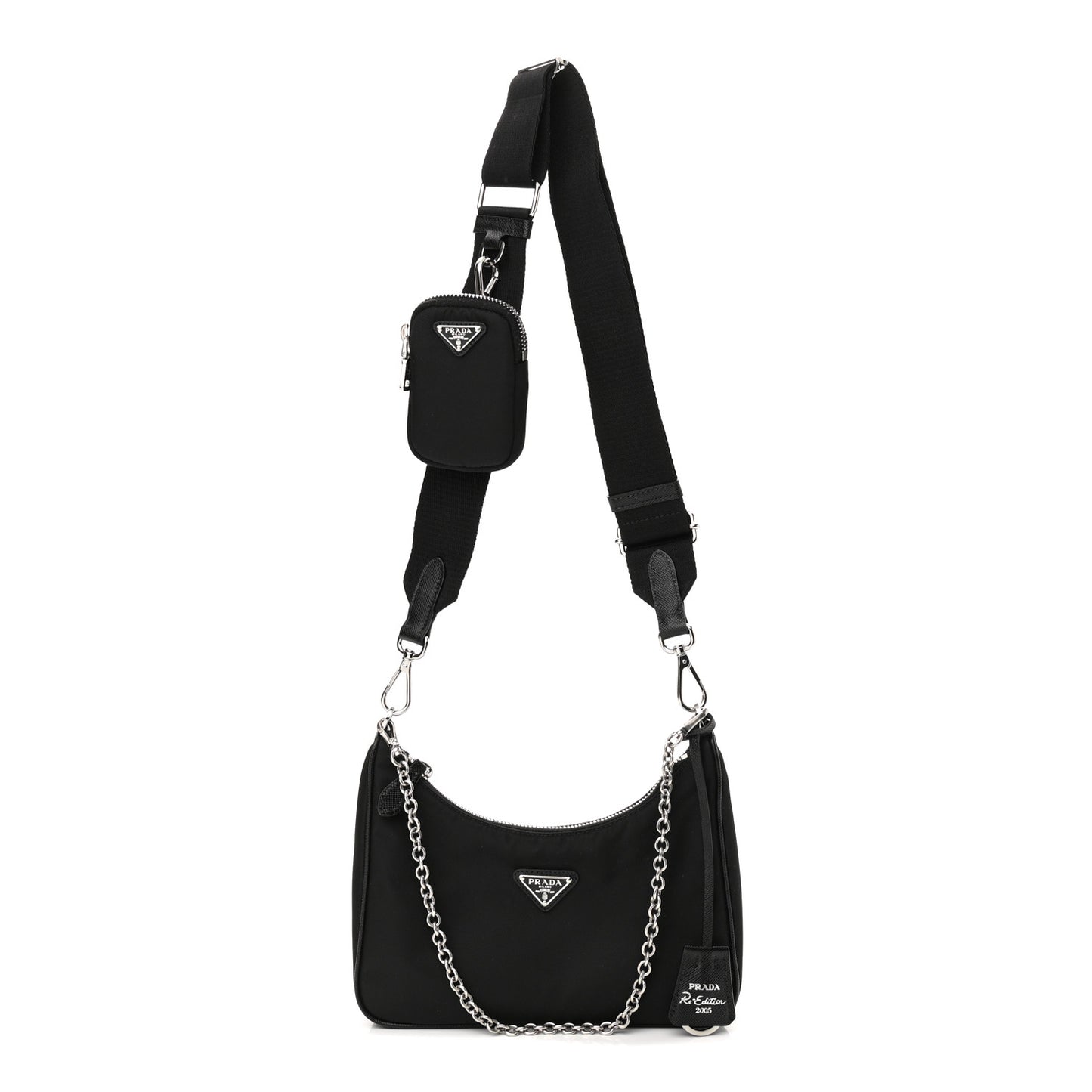 Nylon Re-Edition 2005 Shoulder Bag Black