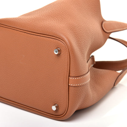 Hermes Taurillon Clemence Picotin Lock 18 PM Gold 7 of 10