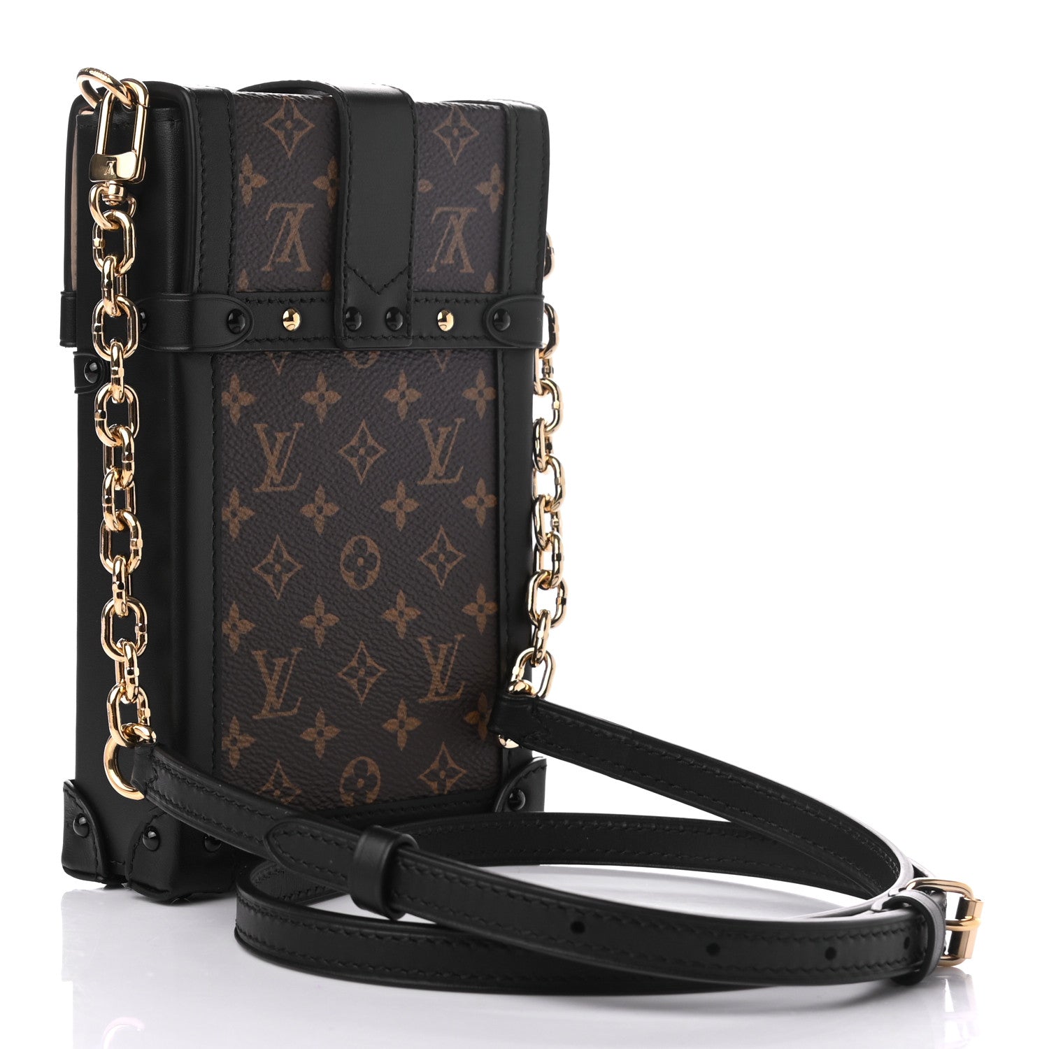 Louis Vuitton Monogram Pochette Trunk Verticale Black 3 of 9