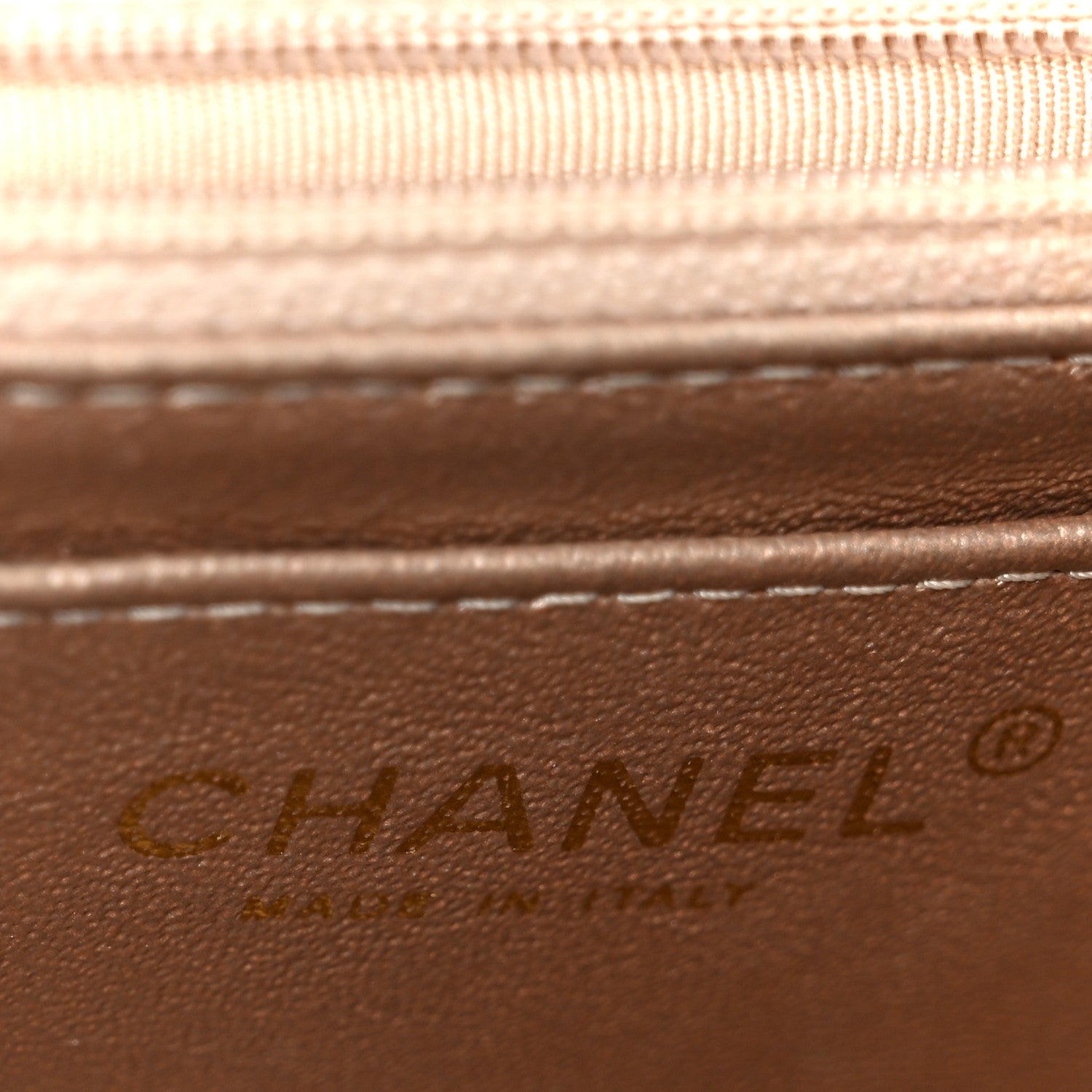 Chanel Metallic Lambskin Perforated Mini Square Flap Light Pink 6 of 11