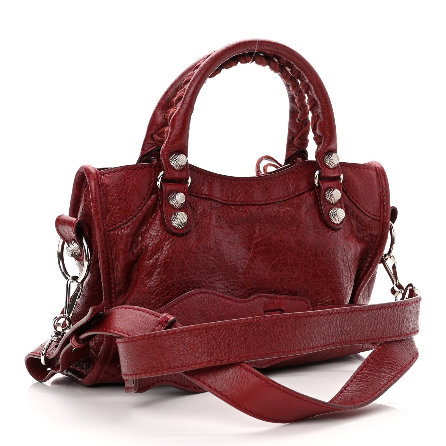 Balenciaga Agneau Giant 12 Silver Hardware Mini City Rouge Cerise 3 of 11