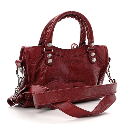 Balenciaga Agneau Giant 12 Silver Hardware Mini City Rouge Cerise 3 of 11