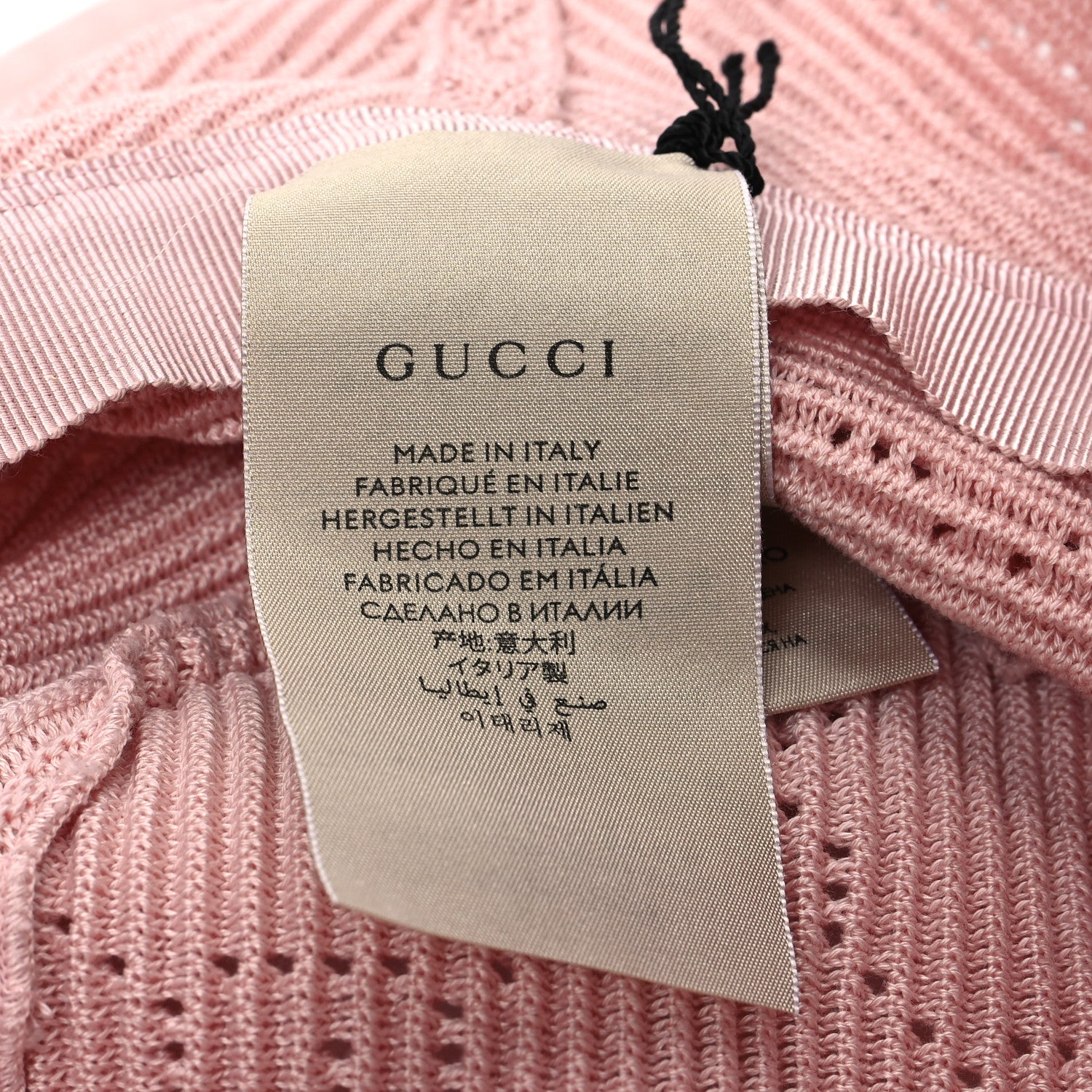 Gucci Cotton Crochet GG Monogram Bucket Hat M Pink 9 of 9