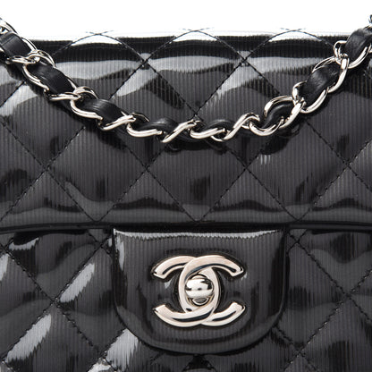 Chanel Striated Patent Quilted Mini Rectangular Flap Black 10 of 11