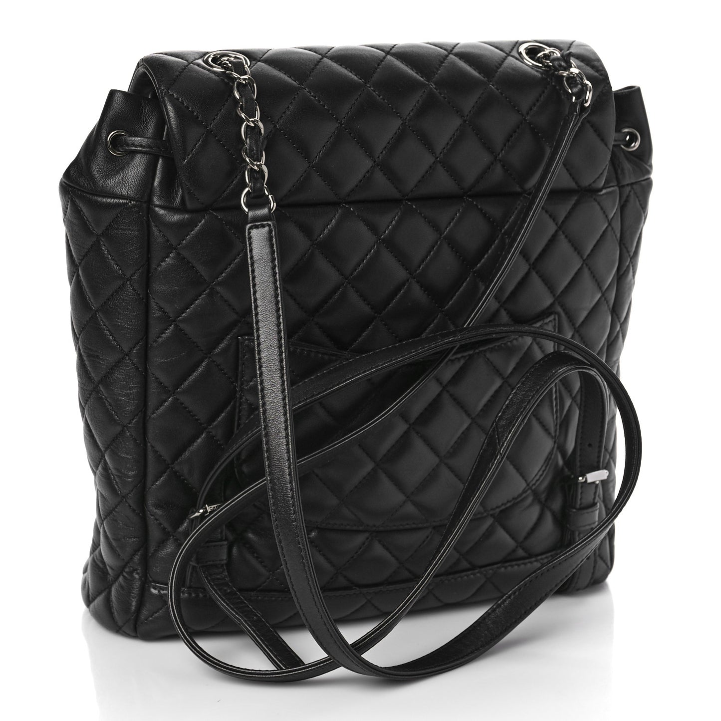 Lambskin Quilted Large Urban Spirit Backpack Black