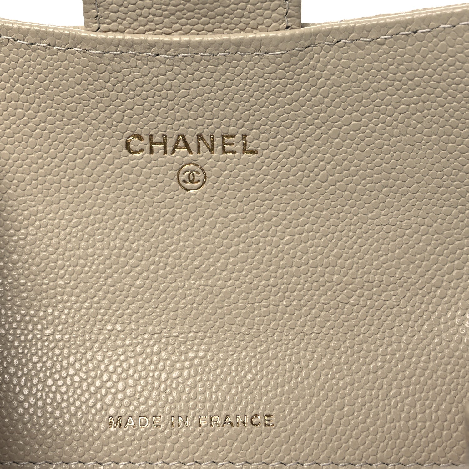 Chanel Caviar Quilted Flap Card Holder Wallet Beige 6 of 9