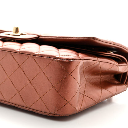 Chanel Metallic Lambskin Quilted Medium Double Flap Bronze 10 of 11