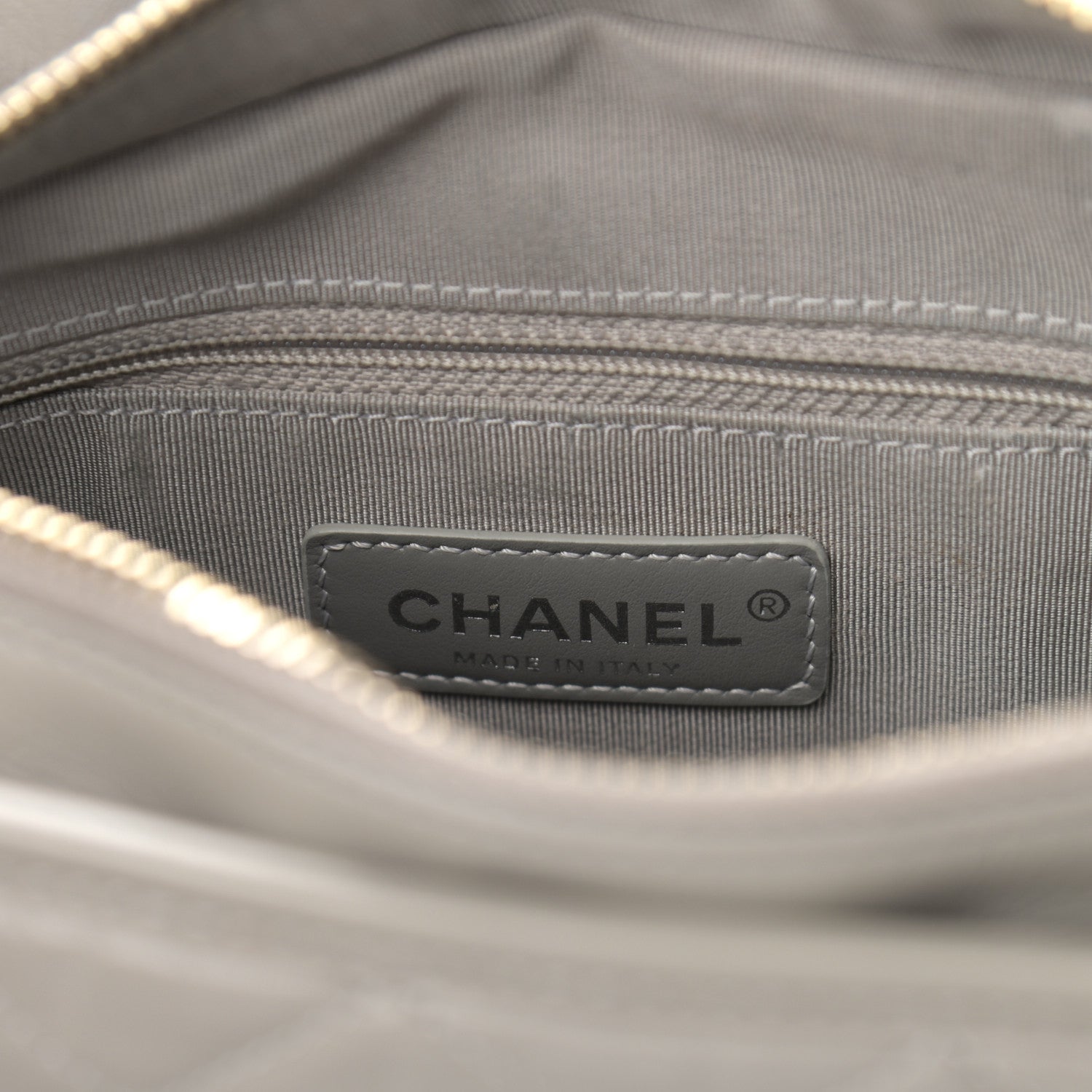 Chanel Aged Calfskin Quilted Small Gabrielle Hobo Grey 5 of 8