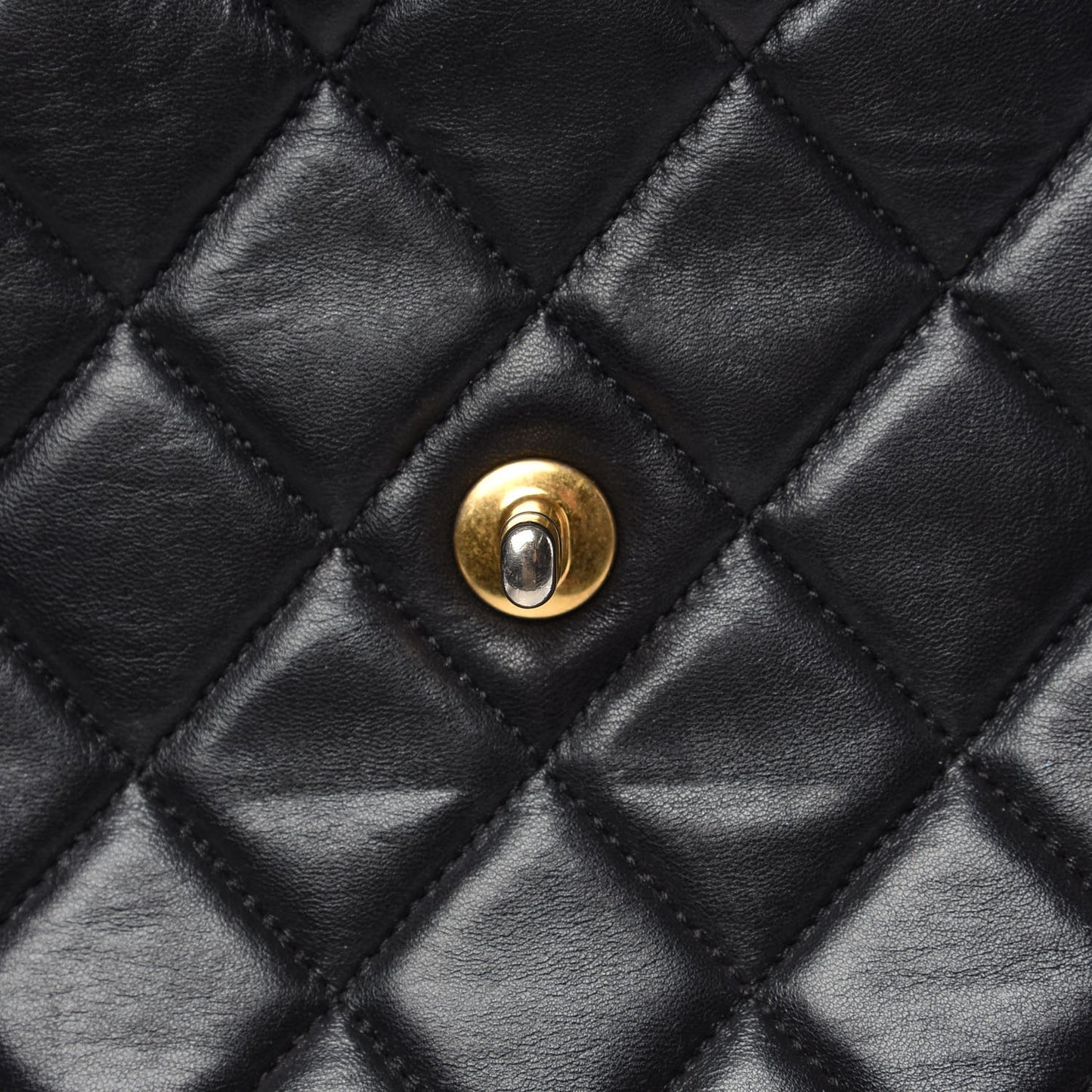 Lambskin Quilted Large Trendy CC Dual Handle Flap Bag Black