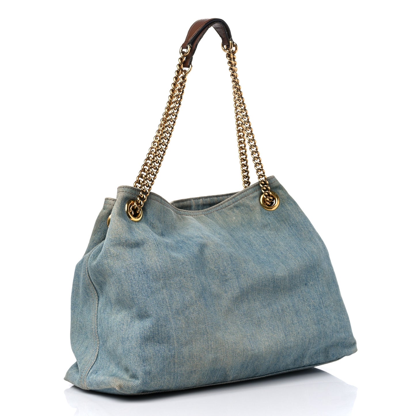 Denim Medium Soho Chain Shoulder Bag Blue