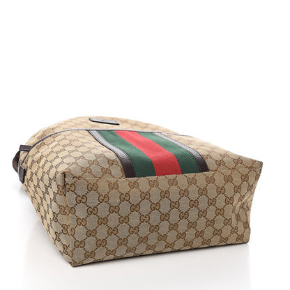 Gucci GG Monogram Web Medium Classic Backpack Brown 3 of 9