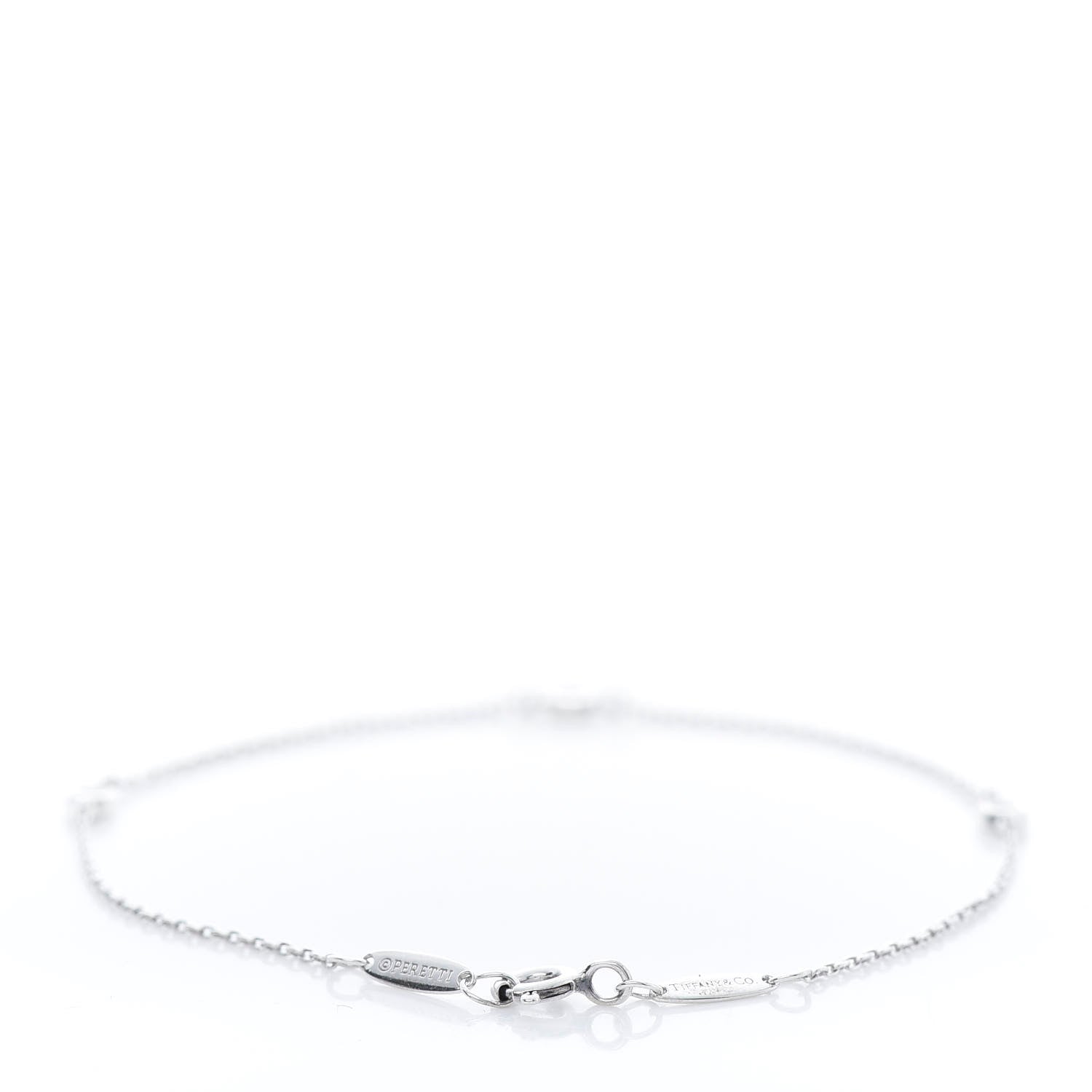 Tiffany Sterling Silver Diamond .09ct Elsa Peretti Diamonds By The Yard Bracelet 3 of 6