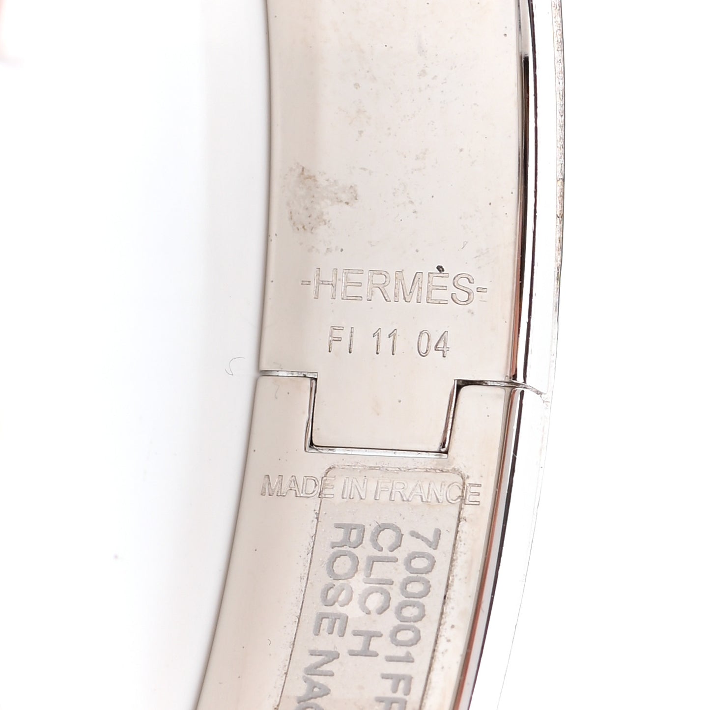 Enamel Narrow Clic Clac H Bracelet PM Rose Nacarat