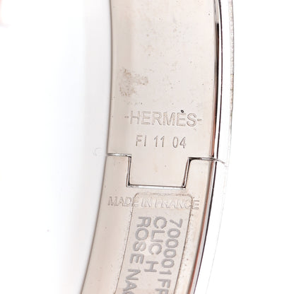 Hermes Enamel Narrow Clic Clac H Bracelet PM Rose Nacarat 4 of 5
