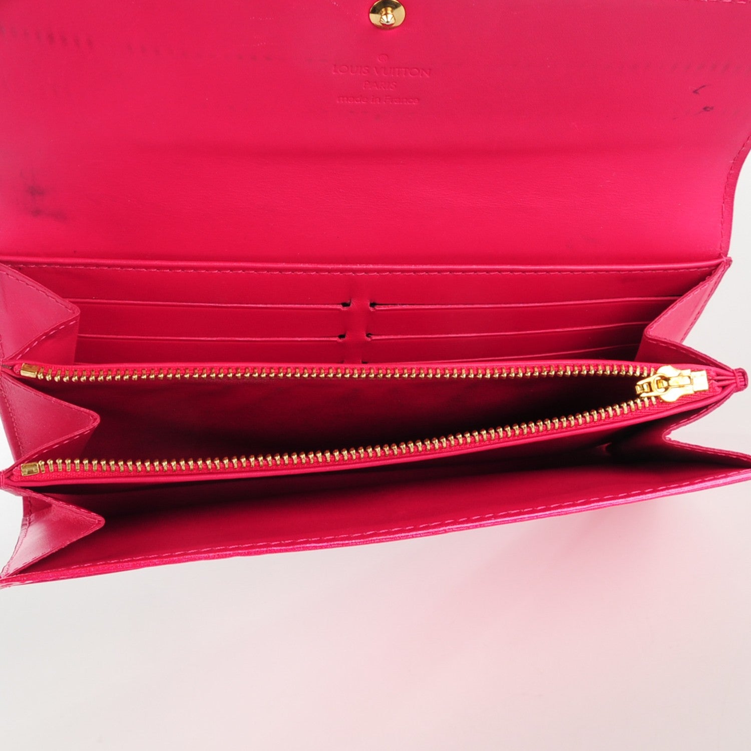 Louis Vuitton Vernis Sarah Wallet Rose Pop 5 of 8