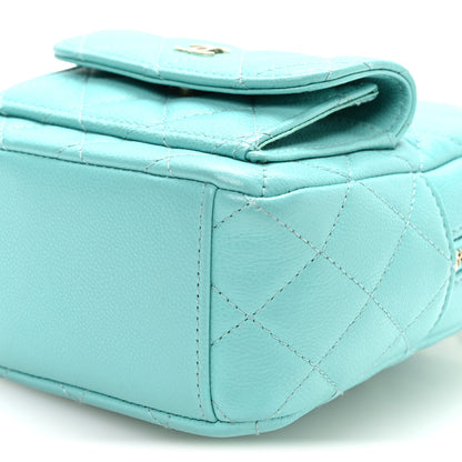 Chanel Caviar Quilted CC Mini Classic Backpack Blue 10 of 10