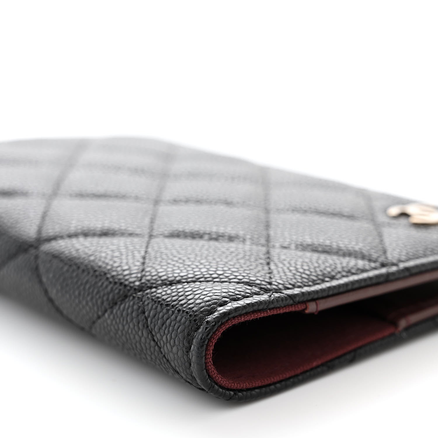 Chanel Iridescent Caviar Quilted Passport Holder Black 8 of 10