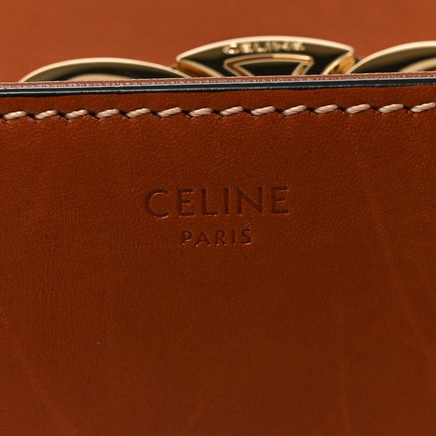 Natural Calfskin Medium Triomphe Tan