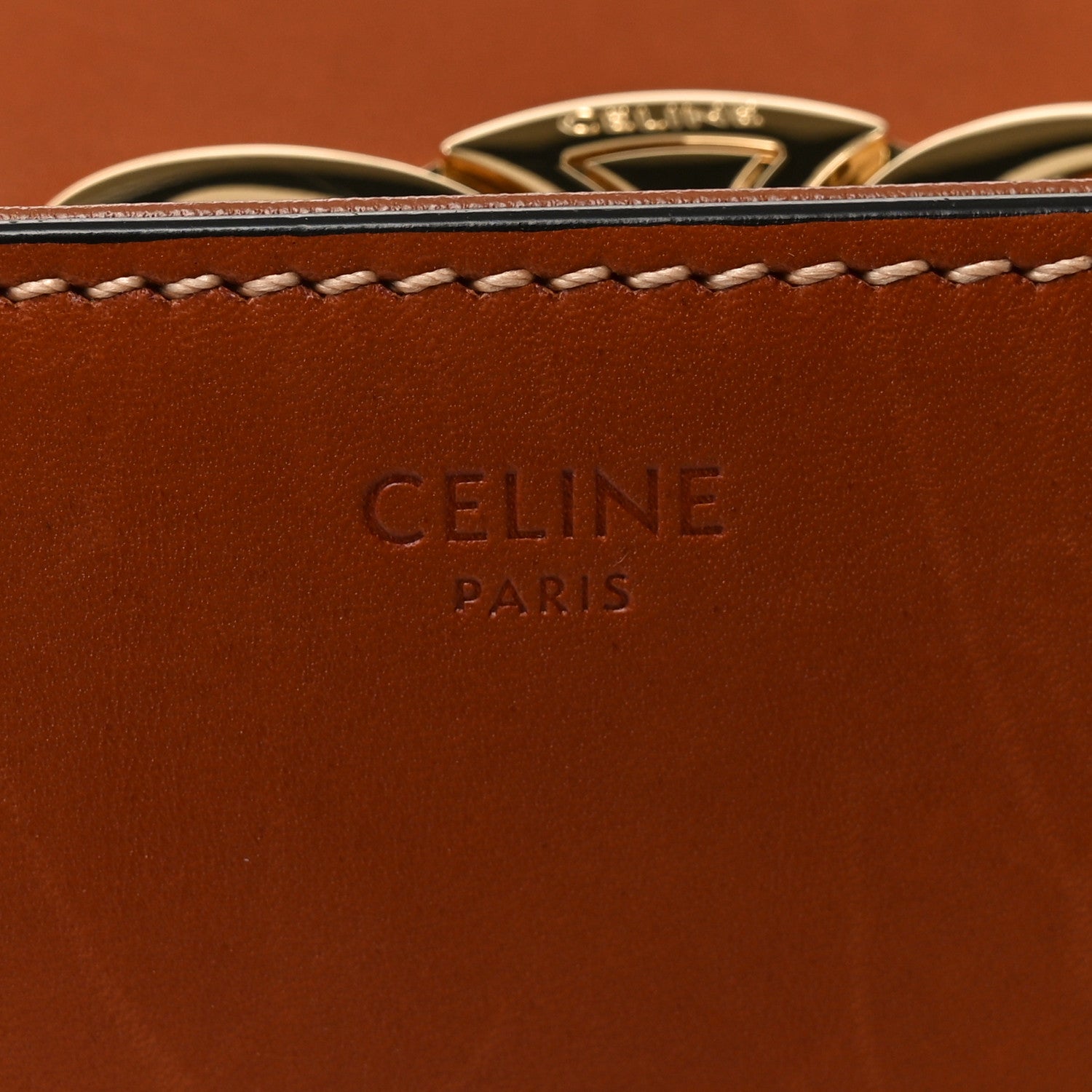 Celine Natural Calfskin Medium Triomphe Tan 6 of 10