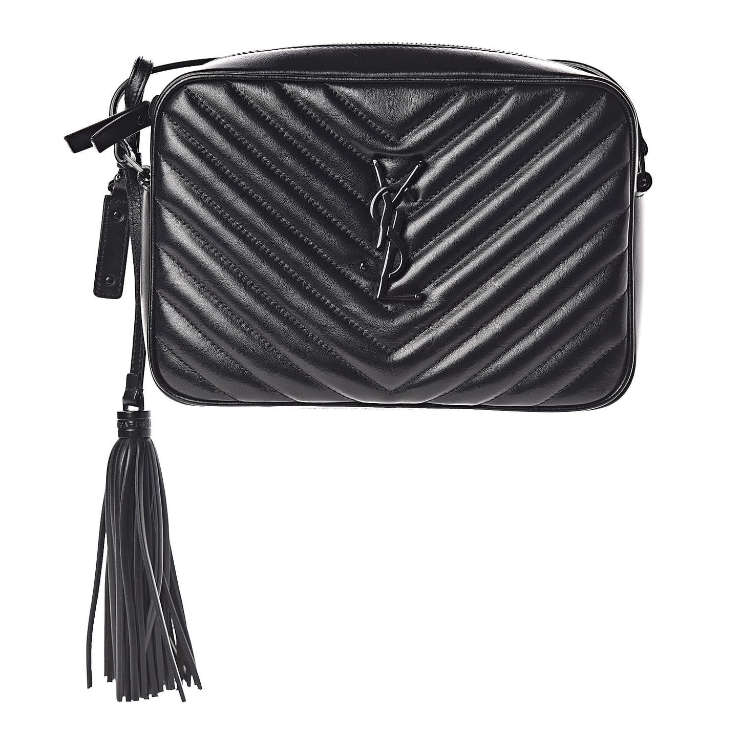 Calfskin Matelasse Monogram Lou Camera Bag Black
