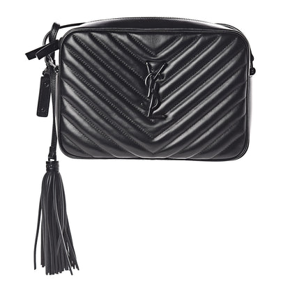 Saint Laurent Calfskin Matelasse Monogram Lou Camera Bag Black 1 of 9
