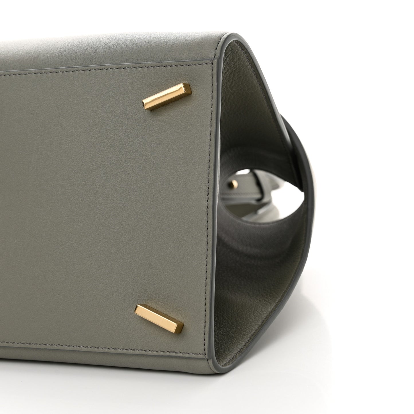 Calfskin Small Hug Bag Ash Grey