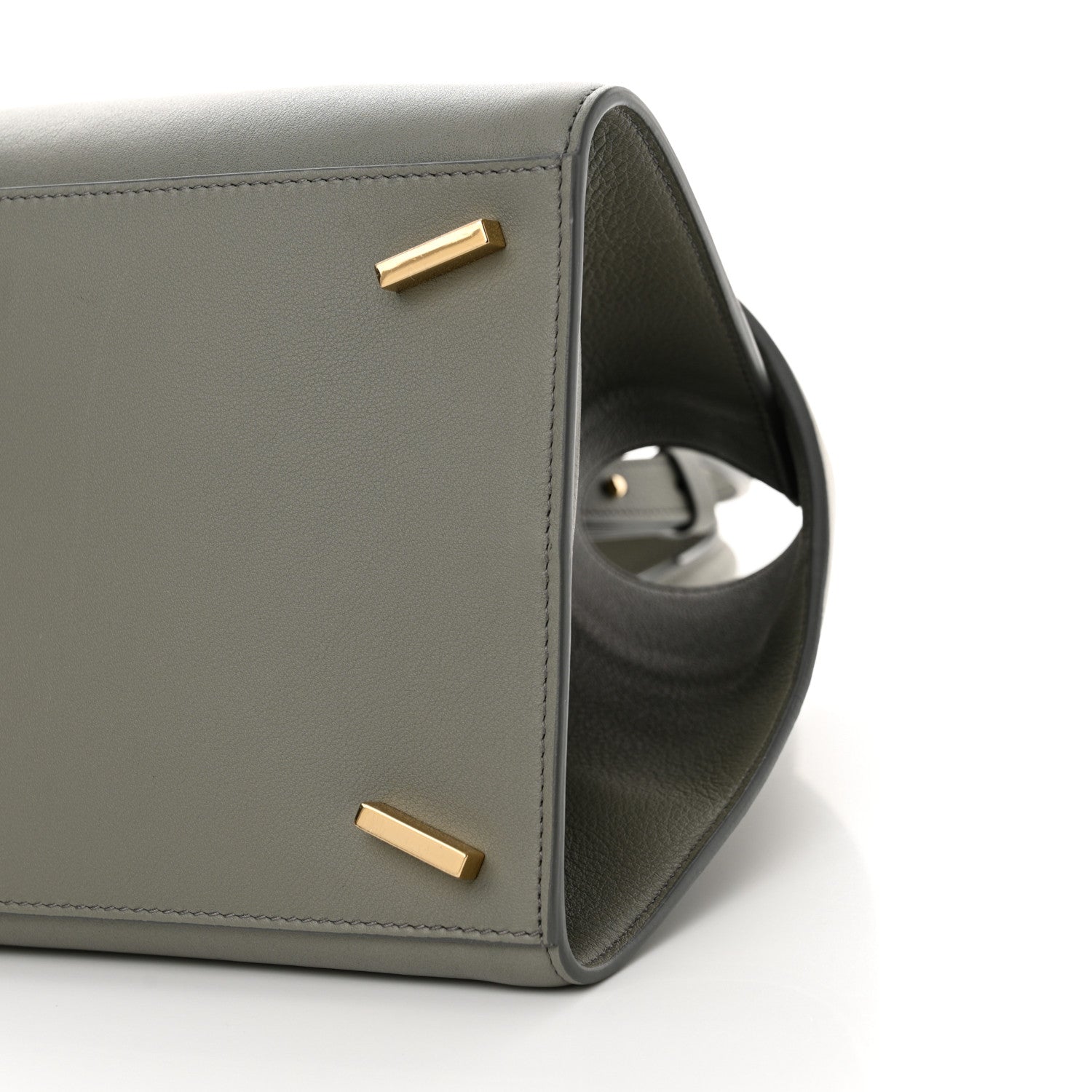 Salvatore Ferragamo Calfskin Small Hug Bag Ash Grey 10 of 10