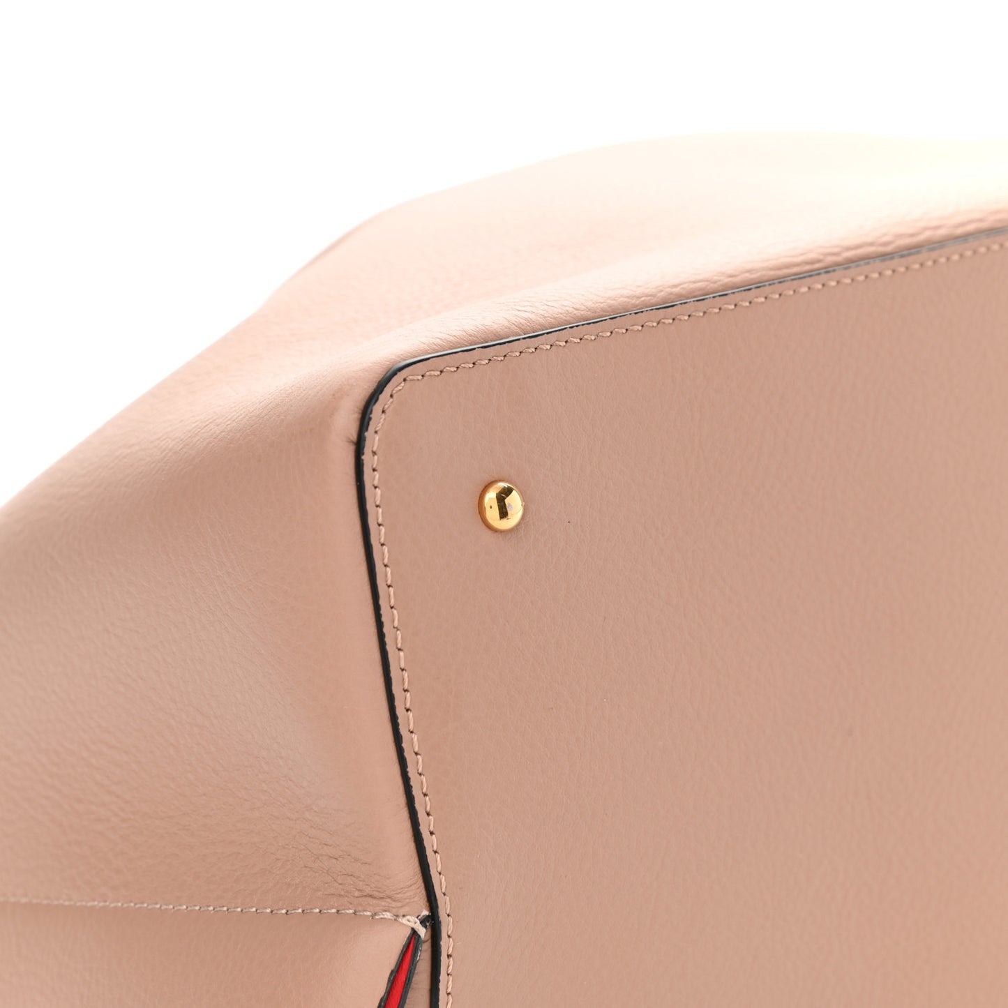 Calfskin Medium VLogo Escape Shopper Rose Cannelle