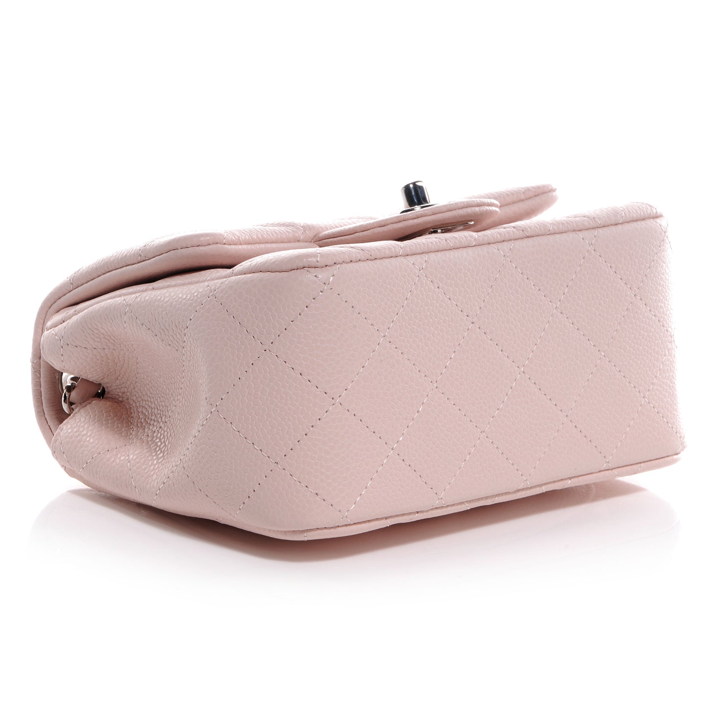 Caviar Quilted Mini Square Flap Pink
