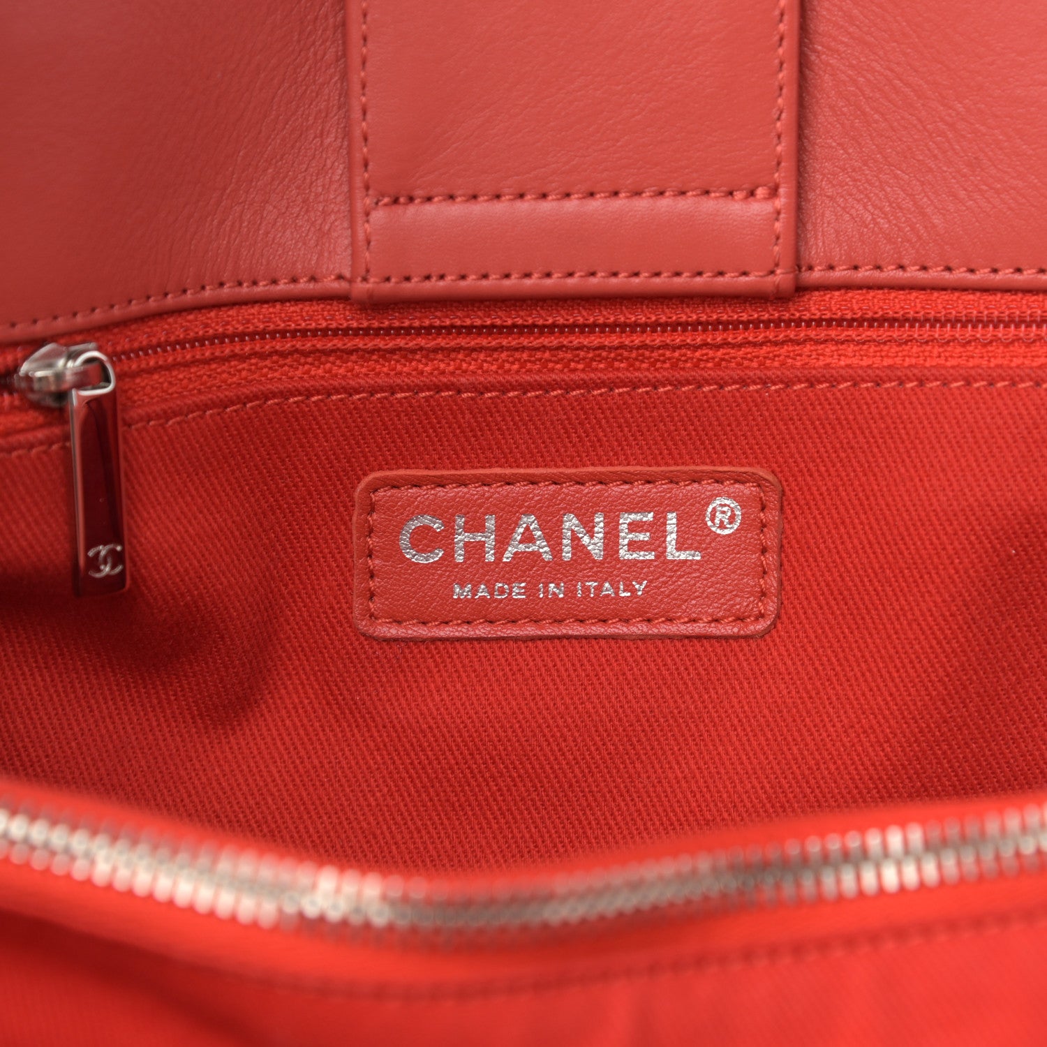Chanel Calfskin Perforated Up In The Air Tote Red 6 of 12