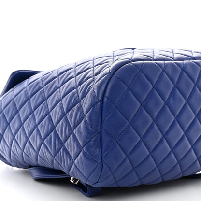 Chanel Lambskin Quilted Large Urban Spirit Backpack Blue 9 of 10